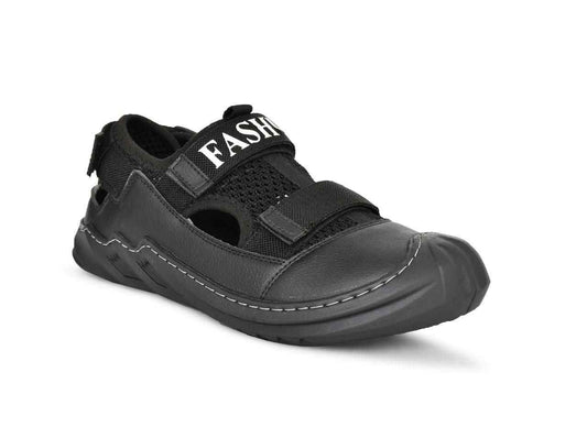 Men's Casual Dailywear Sandals - Comfortable EVA Sole Black Sandals