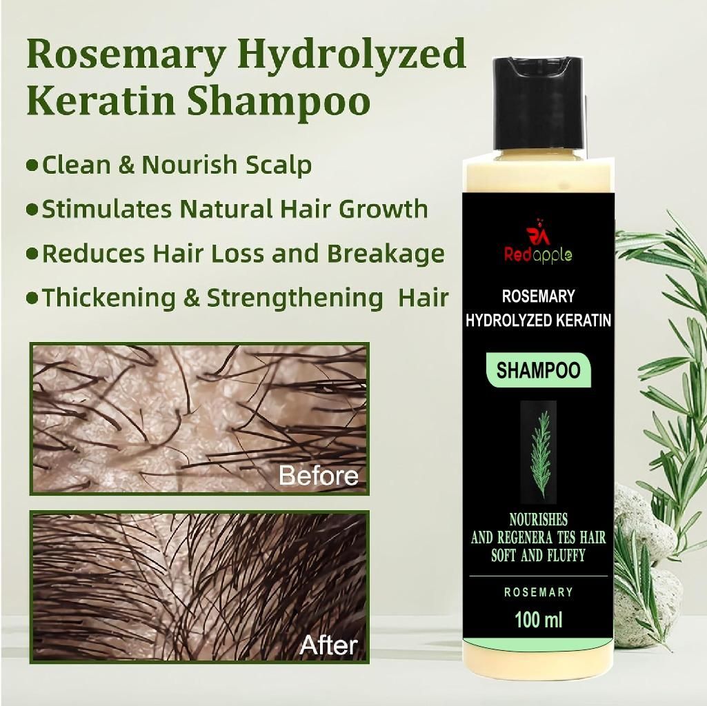 Rosemary Hydrolyzed Keratin Shampoo - Hair Repair & Strengthening Treatment 100ml