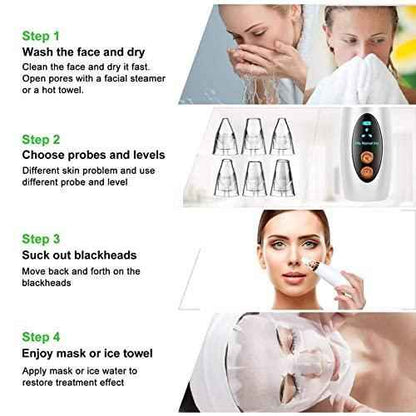 Electric Blackhead Remover - USB Rechargeable Pore Vacuum Cleaner
