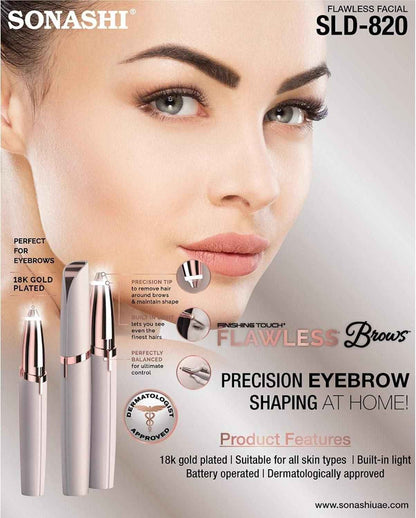 Flawless Eyebrow Trimmer for Women - Painless Hair Remover