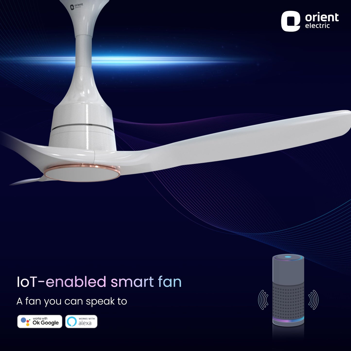 Orient Electric 1200mm Aerosense BLDC Ceiling Fan with Remote | BEE 5-star rated Energy Saving Fan | 5-year warranty by Orient | White, pack of 1 White 1200 MM (Pack of 2) Aerosense