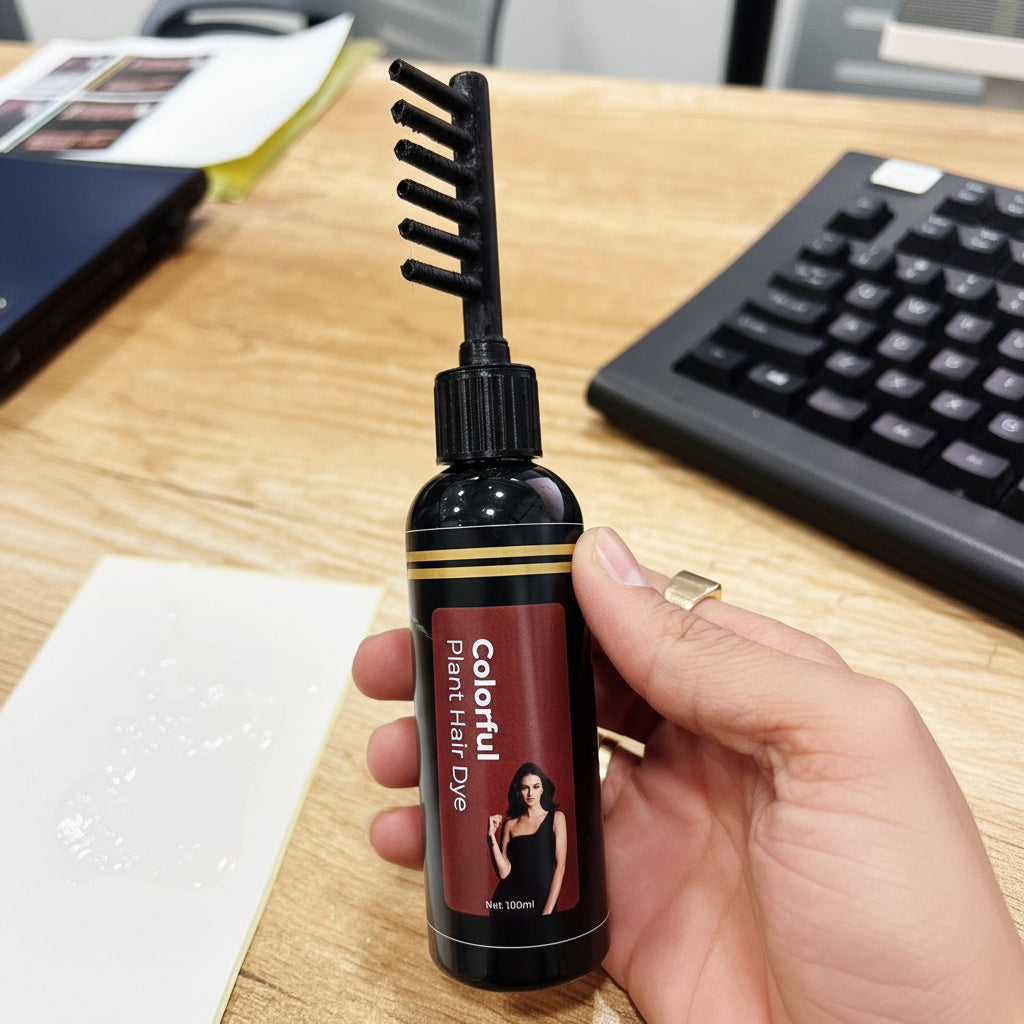 Revitalize Your Hair with Colorful Plant Hair Dye 100ml Comb Shampoo (Pack of 2)