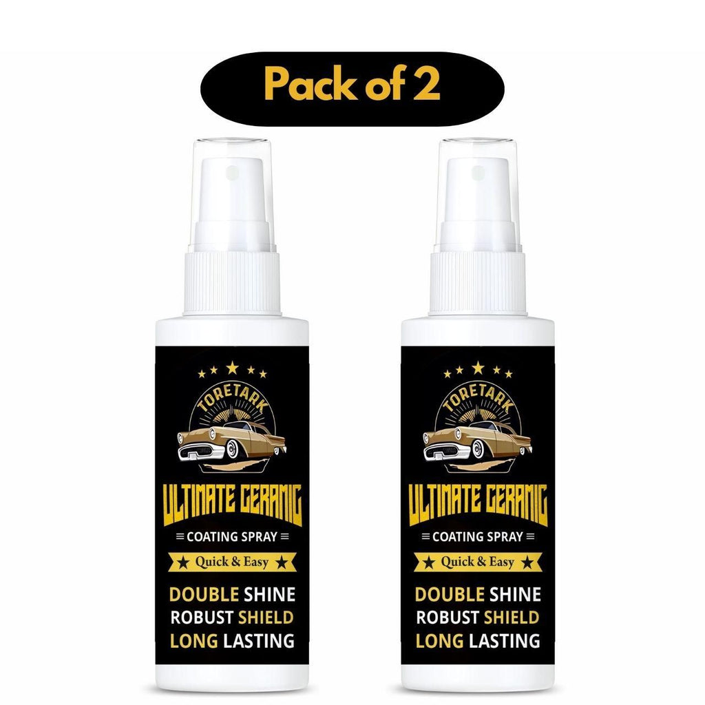 Ultimate Ceramic Coating Spray (Pack of 2) – Nano Car Paint Protection & Shine | Long Lasting Waterproof Car Wax