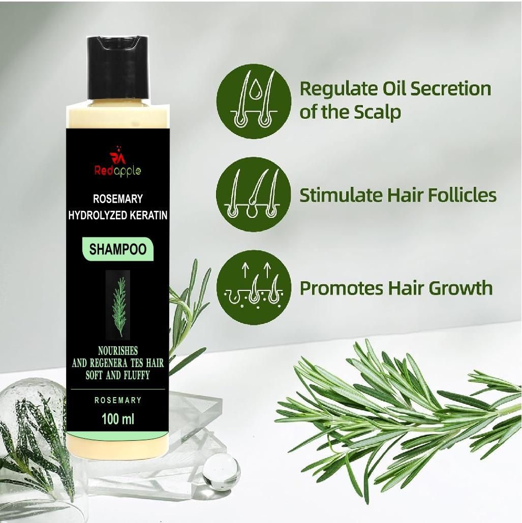Rosemary Hydrolyzed Keratin Shampoo - Hair Repair & Strengthening Treatment 100ml