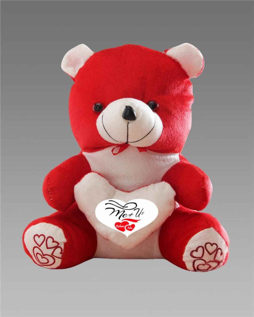 Love Quote Soft Teddy Bear with Heart - Valentine's Gift for Kids & Girls