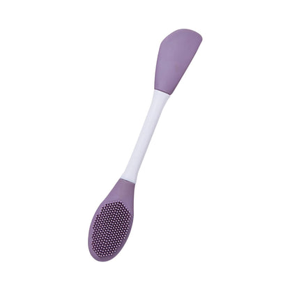 Double-Headed Silicone Face Mask Brush - Facial Cleansing & Application Tool