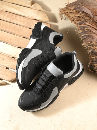Black Sneakers for Men - Comfortable Casual Shoes with Cushioned Insole