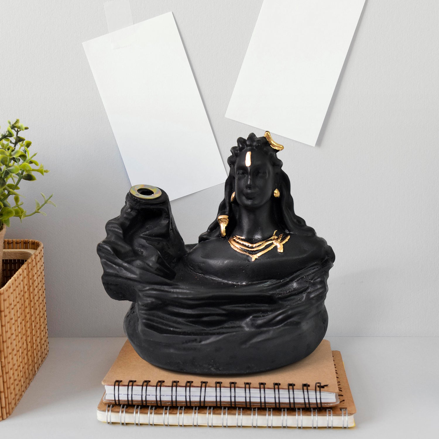 Adiyogi Shiva Backflow Incense Holder - Smoke Fountain Burner for Home Decor