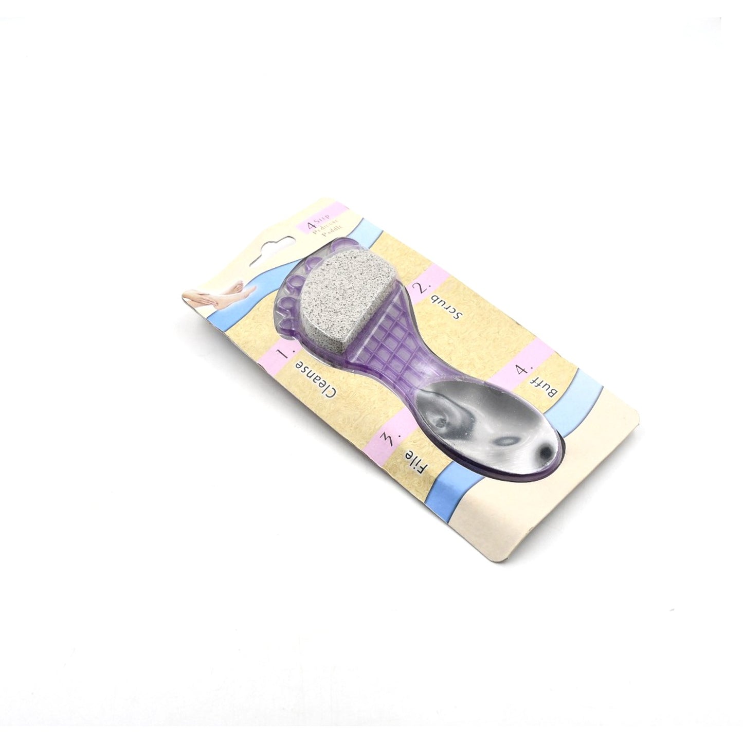 4-in-1 Pedicure Foot Care Tool - Pumice Stone, Brush, Scrubber & File | Callus Remover