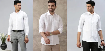 Men's Cotton Shirts Pack of 3 - Premium Everyday Essentials