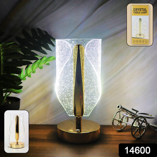 Luxury Crystal Table Lamp with USB Charging – LED Decorative Lamp ( 1pcs)