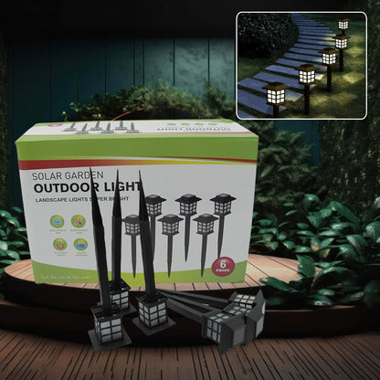 6-Pack Solar Pathway Lights – Waterproof LED Landscape Lighting for Yard & Garden