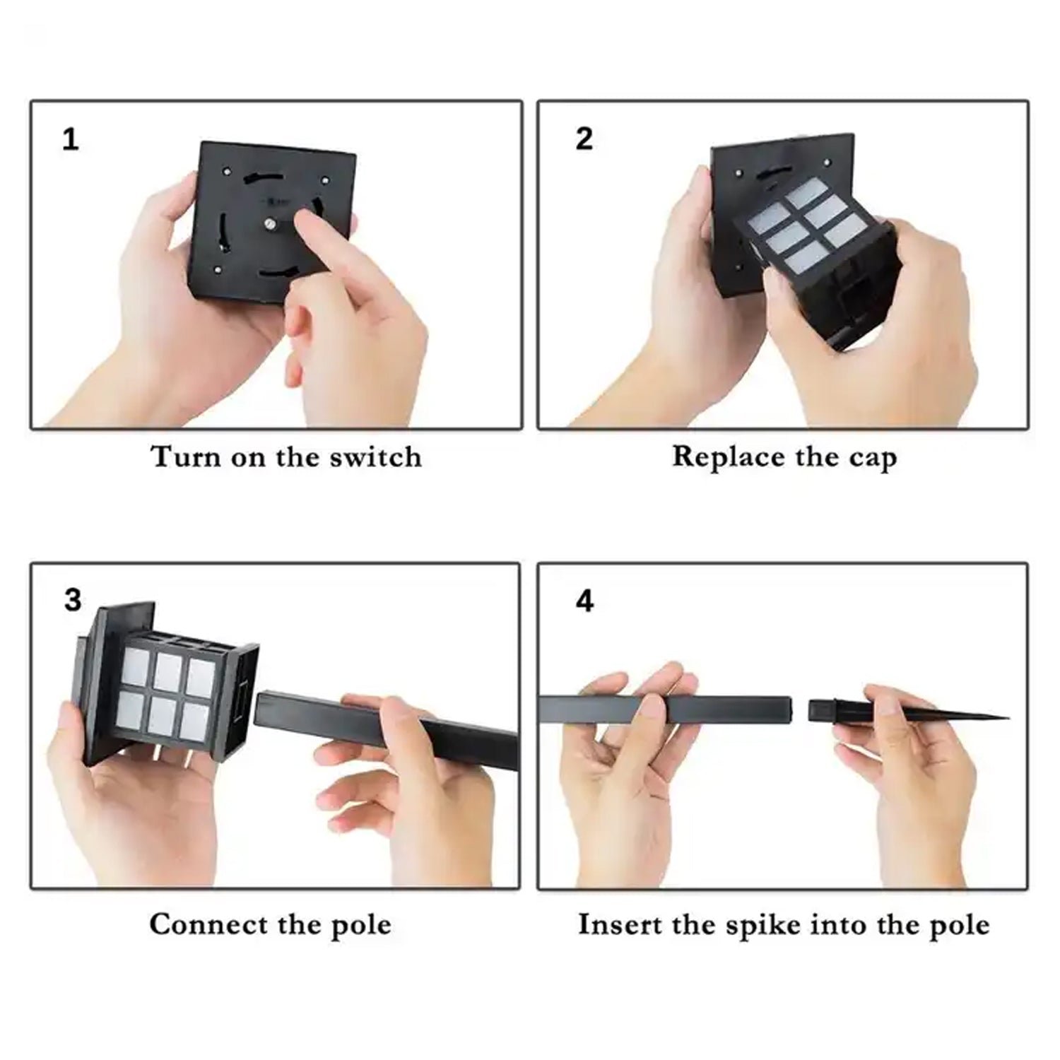 6-Pack Solar Pathway Lights – Waterproof LED Landscape Lighting for Yard & Garden