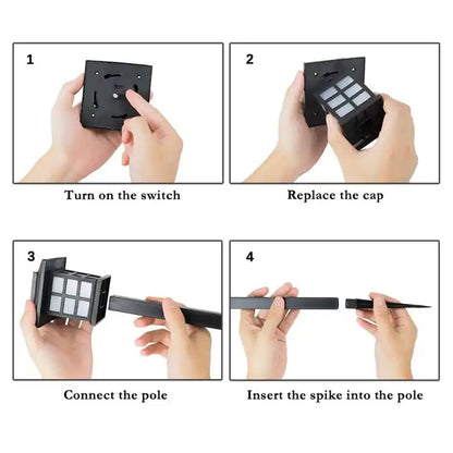 6-Pack Solar Pathway Lights – Waterproof LED Landscape Lighting for Yard & Garden