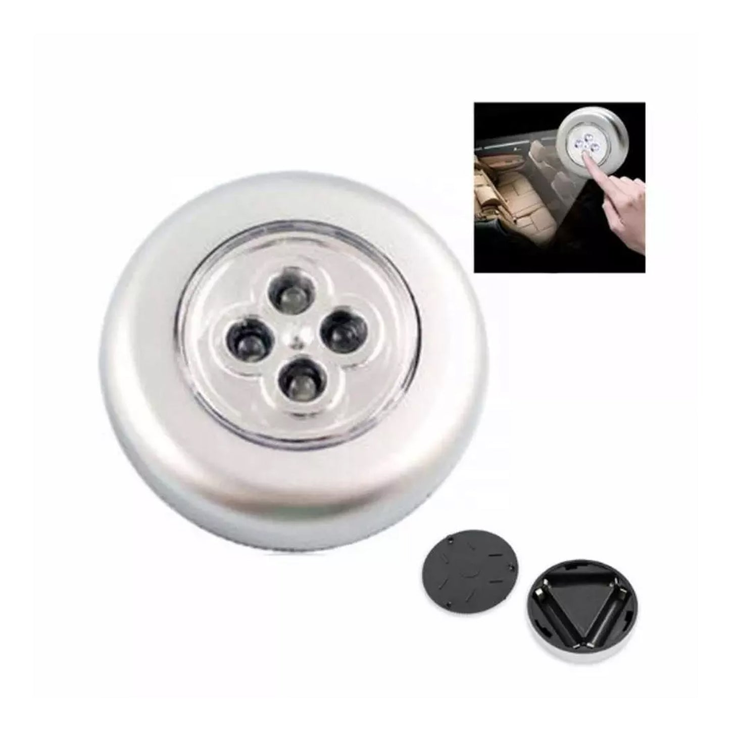 1716 4 Led Battery-powered Wireless Night Light Stick Tap Touch Lamp Stick-on Push Light For Closets Cabinets Counters Or Utility Rooms Cordless Touch Light