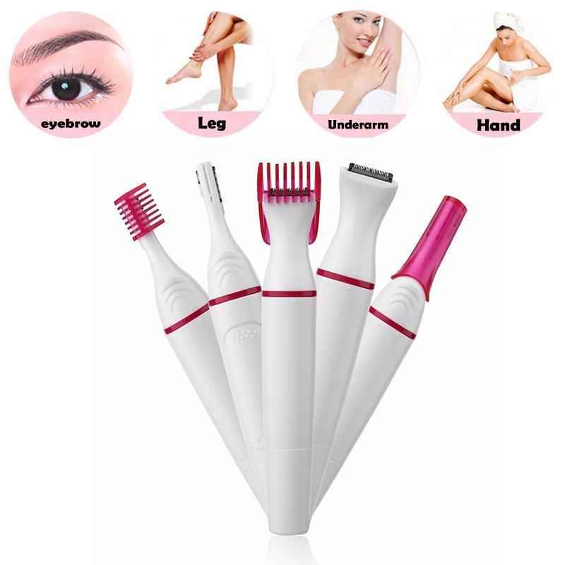 5-in-1 Women's Hair Removal Shaver - Multi-Purpose Electric Trimmer