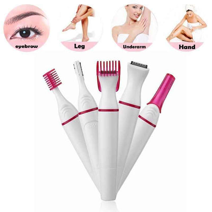 5-in-1 Women's Hair Removal Shaver - Multi-Purpose Electric Trimmer