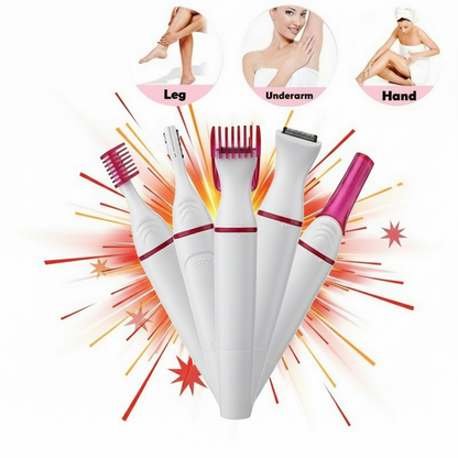 5-in-1 Women's Hair Removal Shaver - Multi-Purpose Electric Trimmer