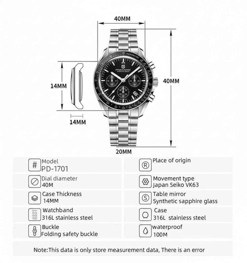 Men's Silver Stainless Steel Strap Watch - Premium Analog Timepiece