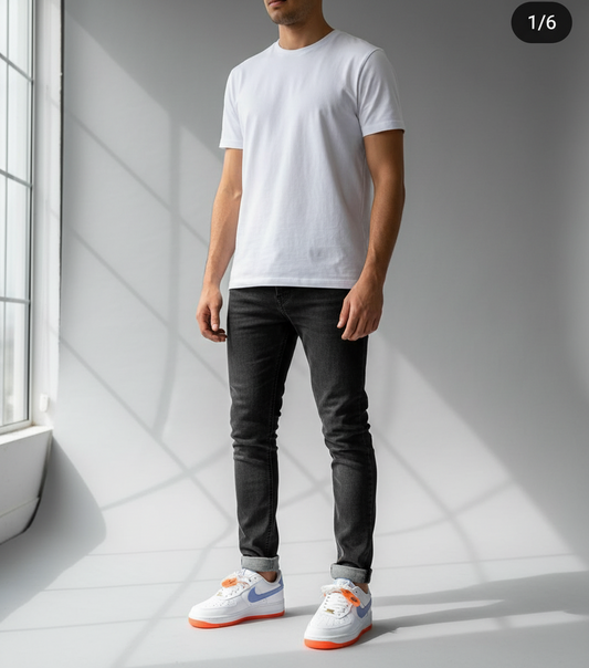 Men's Orange Casual Shoes - Lightweight Daily Wear Sneakers