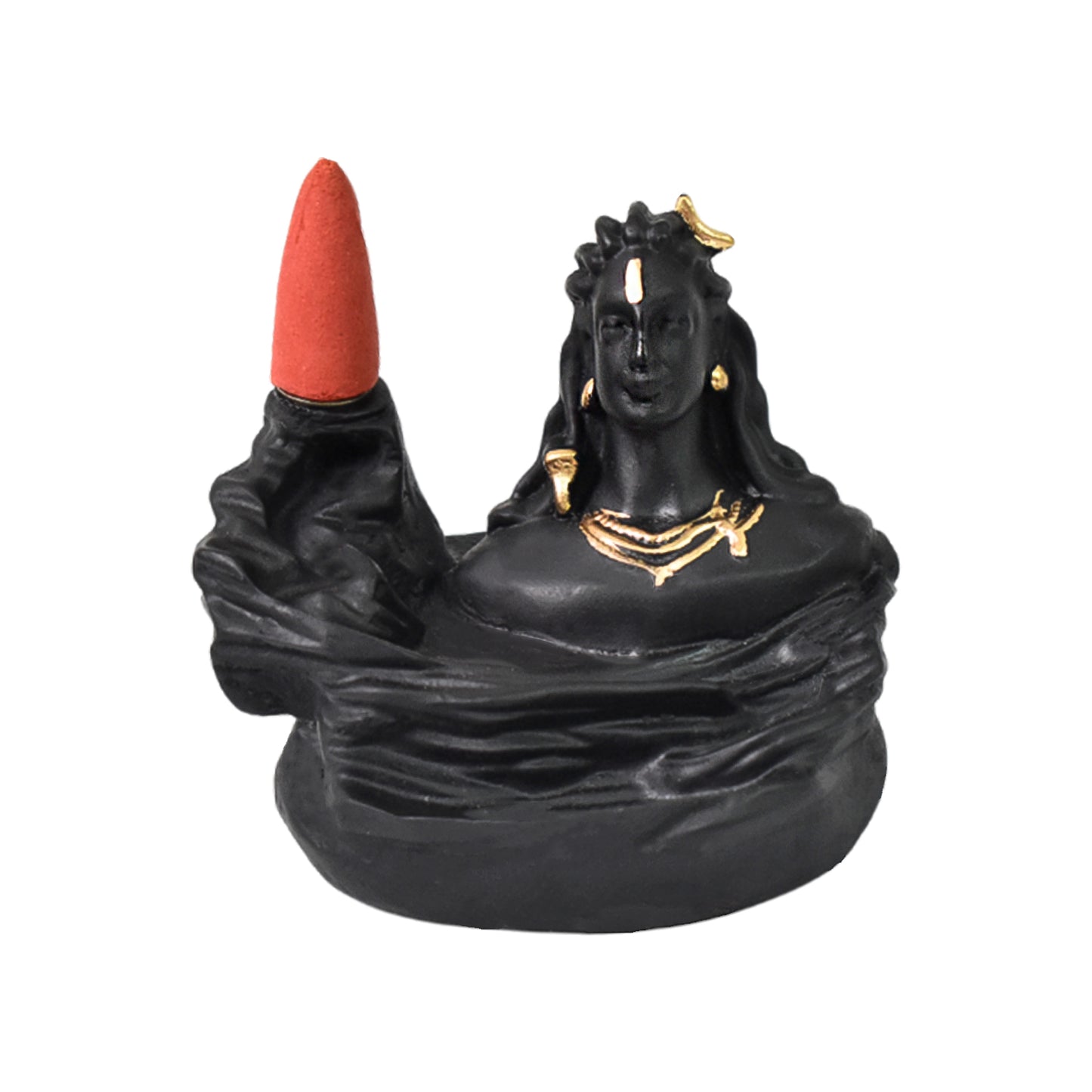 Adiyogi Shiva Backflow Incense Holder - Smoke Fountain Burner for Home Decor