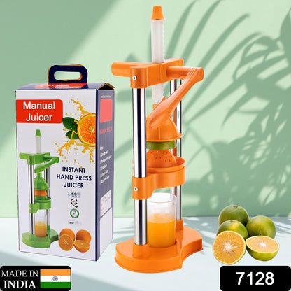 Manual Hand Press Juicer - Cold Press Juice Extractor for Fresh Orange, Citrus & Fruit Juice at Home