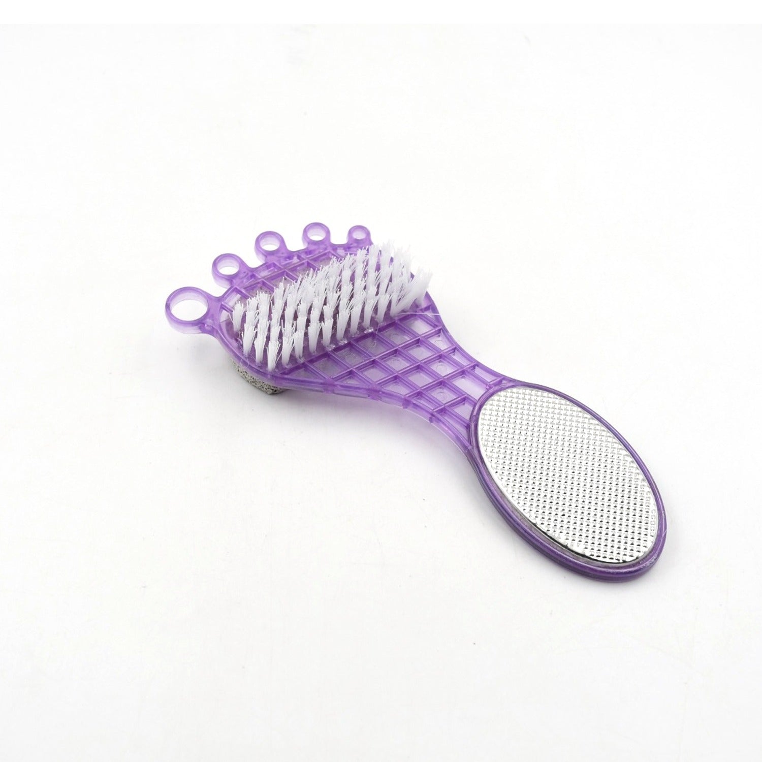 4-in-1 Pedicure Foot Care Tool - Pumice Stone, Brush, Scrubber & File | Callus Remover