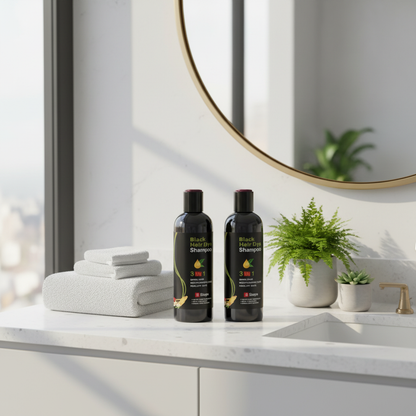 BD BLOSDREAM 3-in-1 Black Hair Shampoo - Natural Color Restoration (100ml Twin Pack)