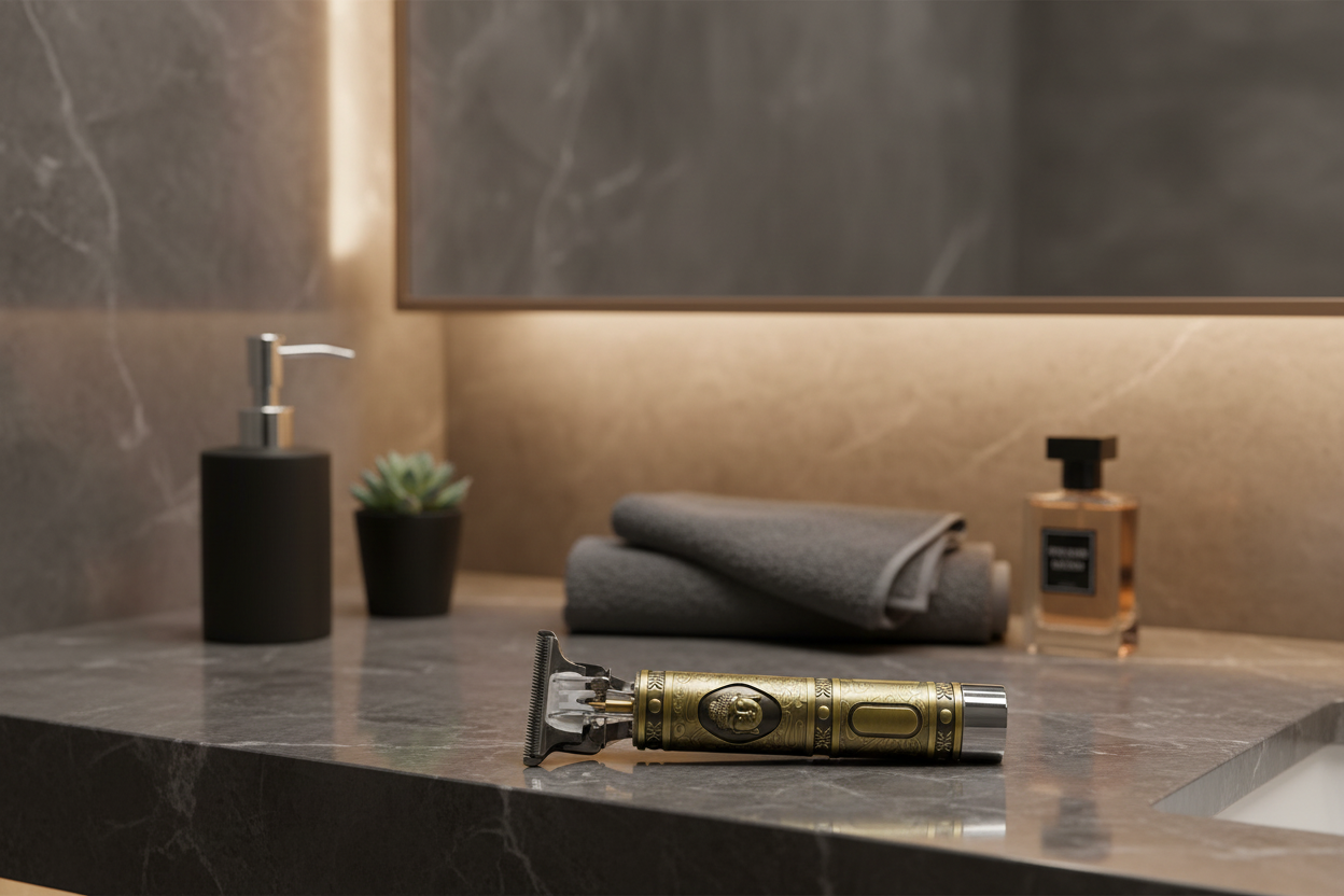 Professional Rechargeable Hair & Beard Trimmer for Men - Electric Grooming Kit