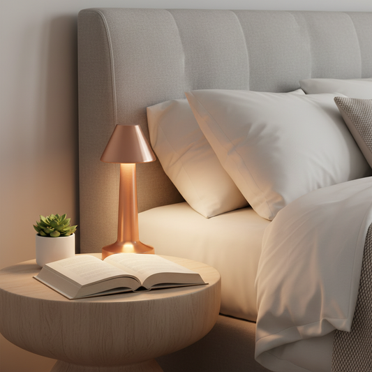 Touch Control LED Desk Lamp - USB Rechargeable Dimmable Table Lamp with 3 Colors