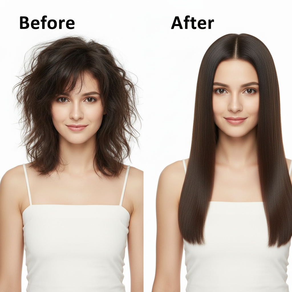 Meneflix Cordless Mini Hair Straightener - Portable Rechargeable Hot Comb 200°C