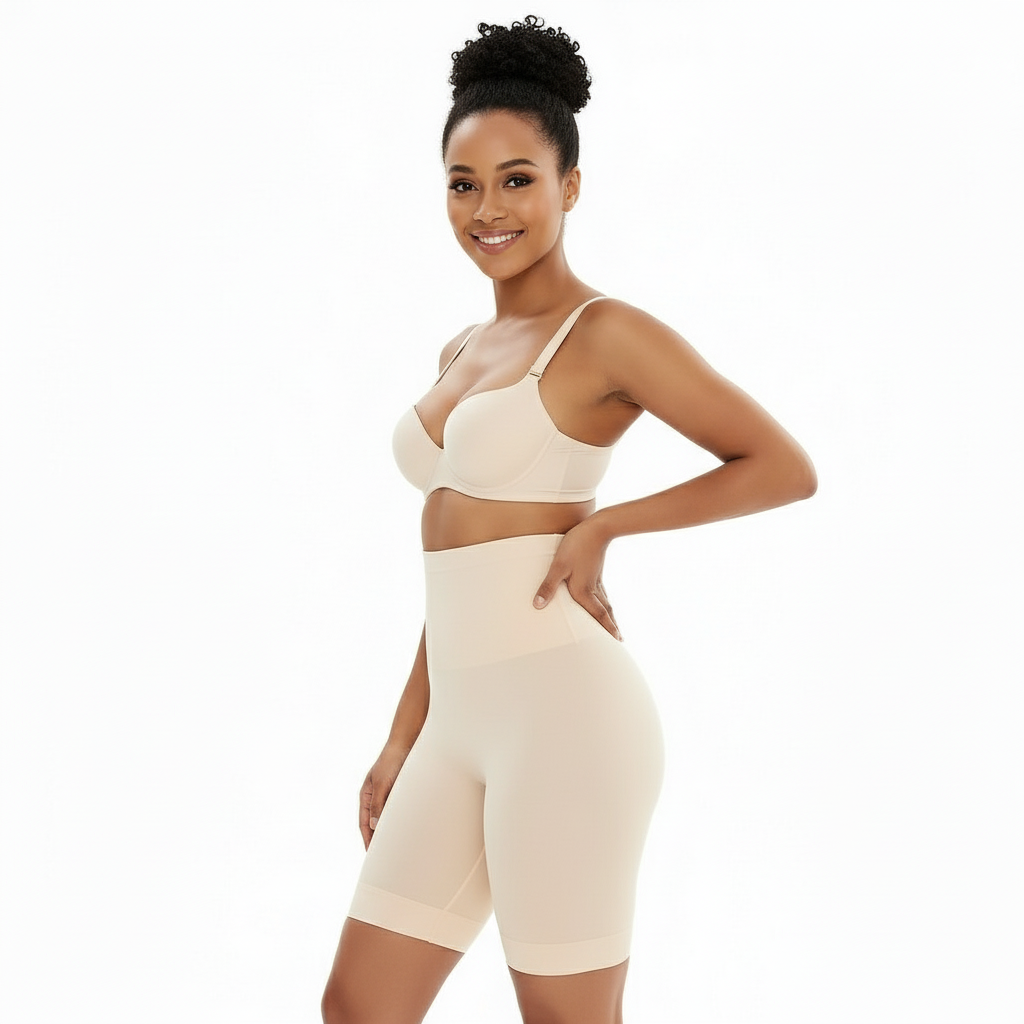 4-in-1 Seamless Body Shaper for Women - Tummy Tucker Shapewear for Tummy, Back, Thighs & Hips