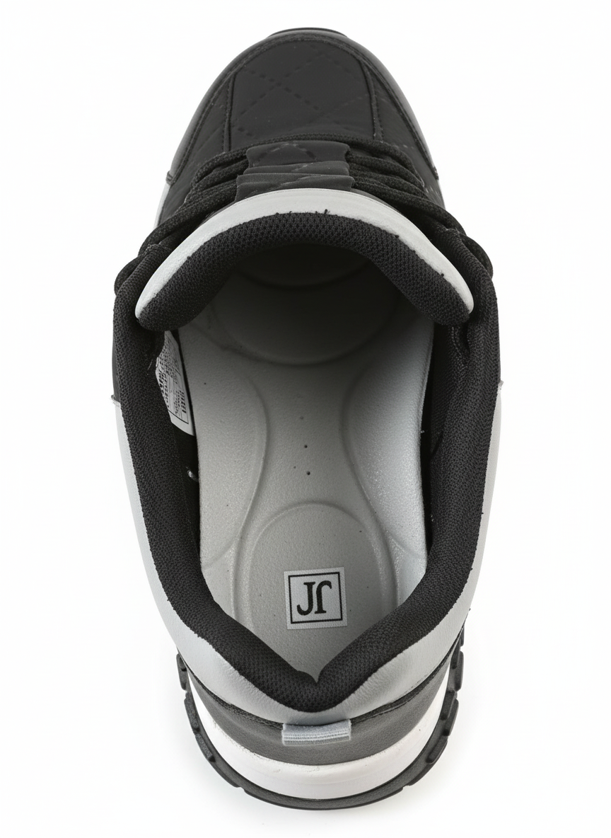 Black Sneakers for Men - Comfortable Casual Shoes with Cushioned Insole