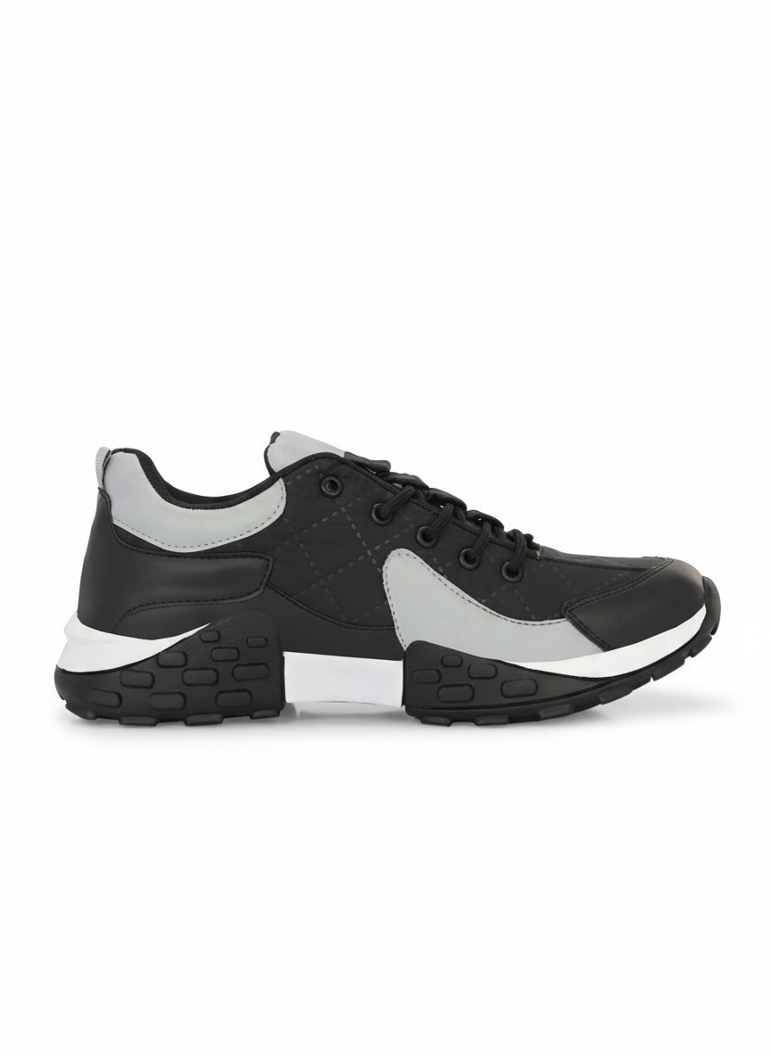 Black Sneakers for Men - Comfortable Casual Shoes with Cushioned Insole