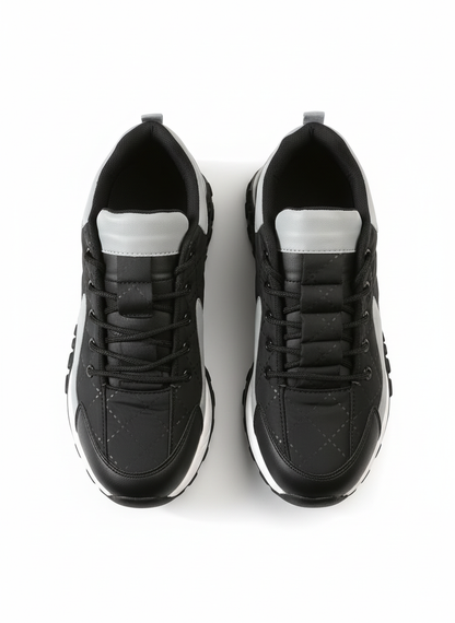 Black Sneakers for Men - Comfortable Casual Shoes with Cushioned Insole