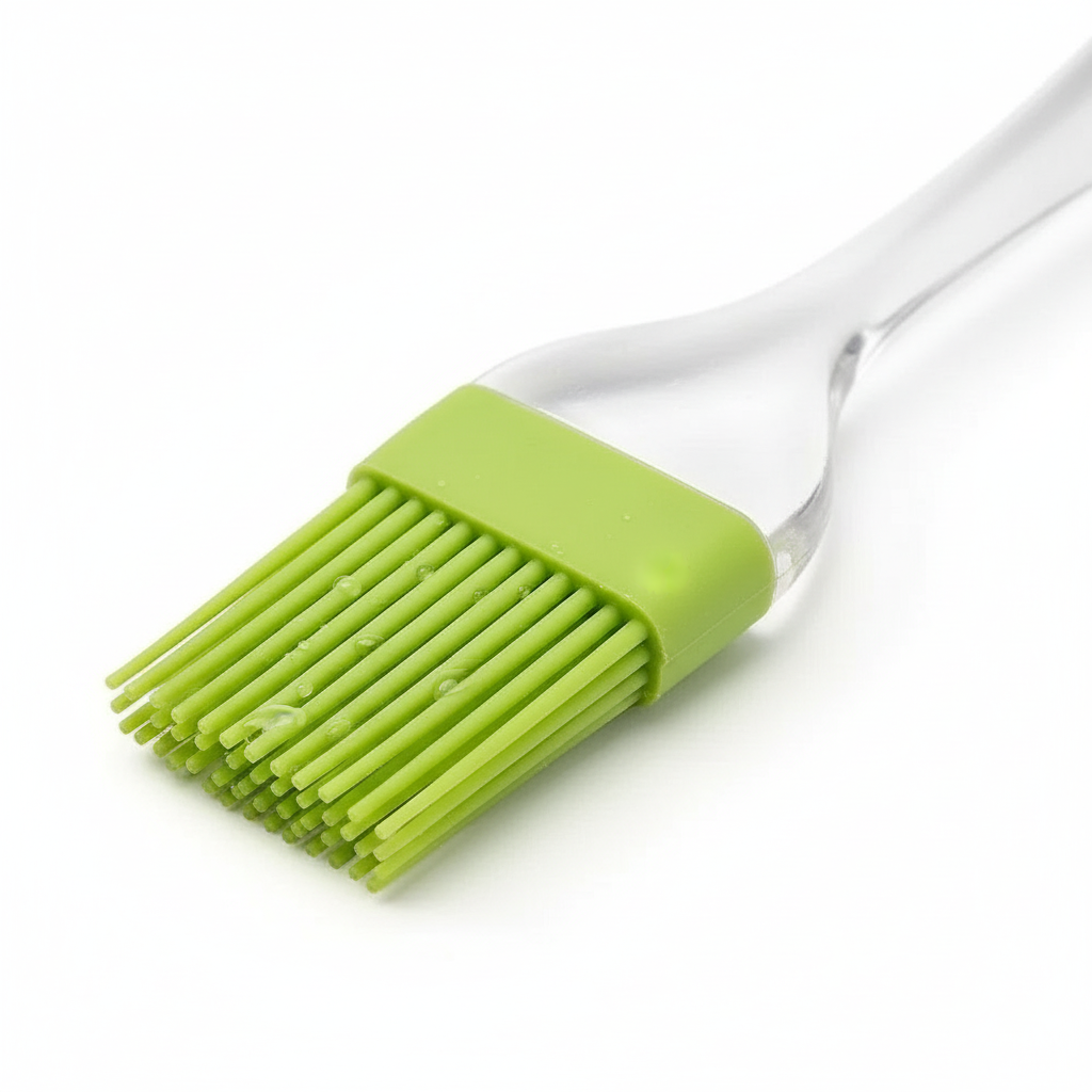 Close-up detail of brush bristles