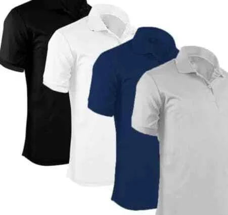 Men's Polo Neck T-Shirt Pack of 4 - Multicolor Casual Wear