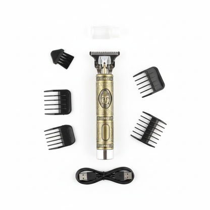 Professional Rechargeable Hair & Beard Trimmer for Men - Electric Grooming Kit