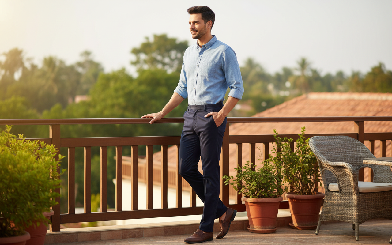 Men's Cotton Trousers - Comfortable Casual Pants (Pack of 3)