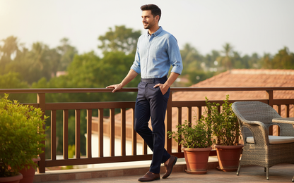 Men's Cotton Trousers - Comfortable Casual Pants (Pack of 3)