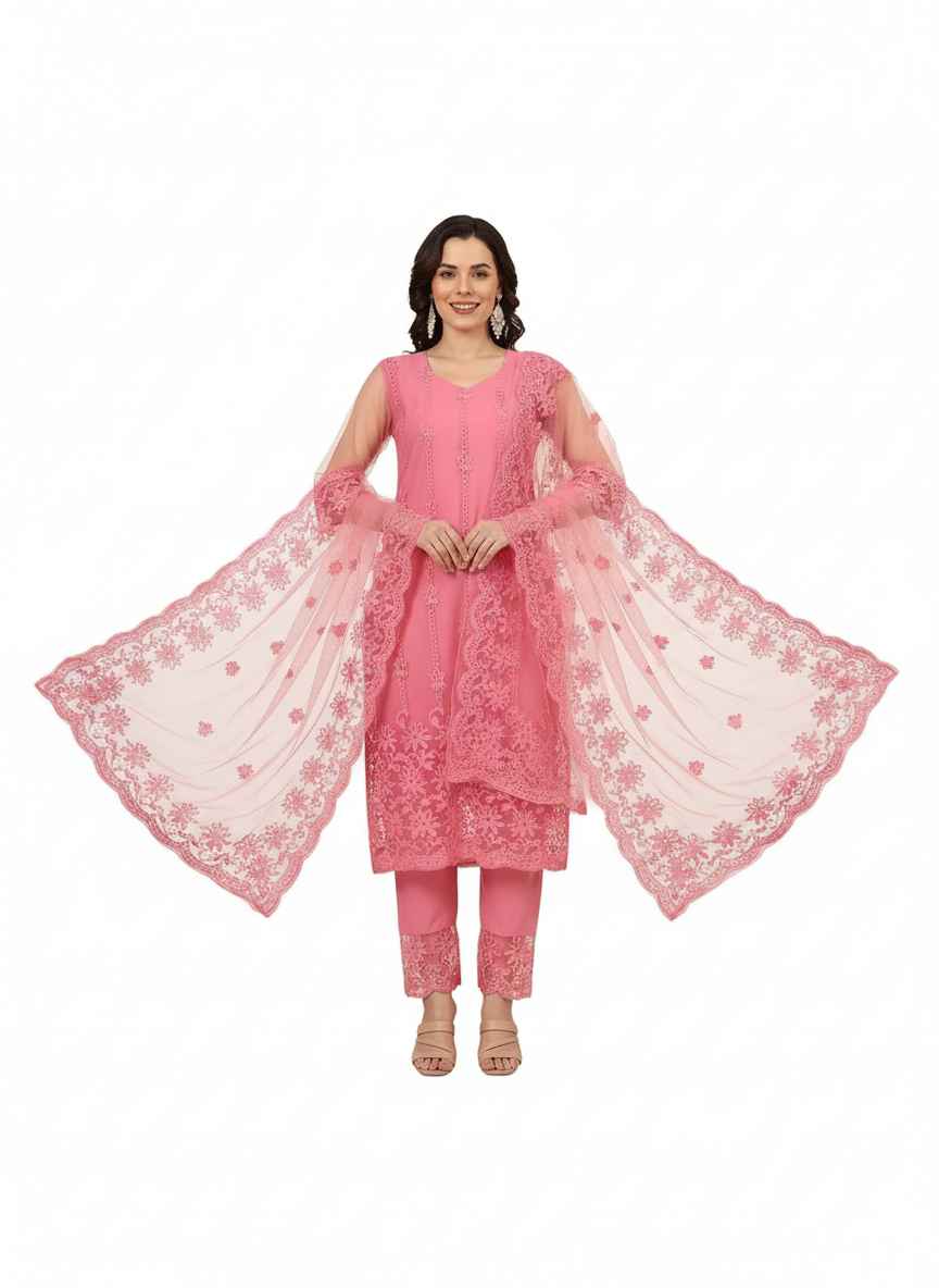 Women's Kurta Set with Dupatta & Bottomwear - Designer Ethnic Wear for Festivals