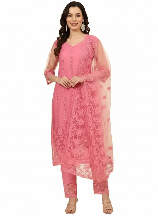 Women's Kurta Set with Dupatta & Bottomwear - Designer Ethnic Wear for Festivals