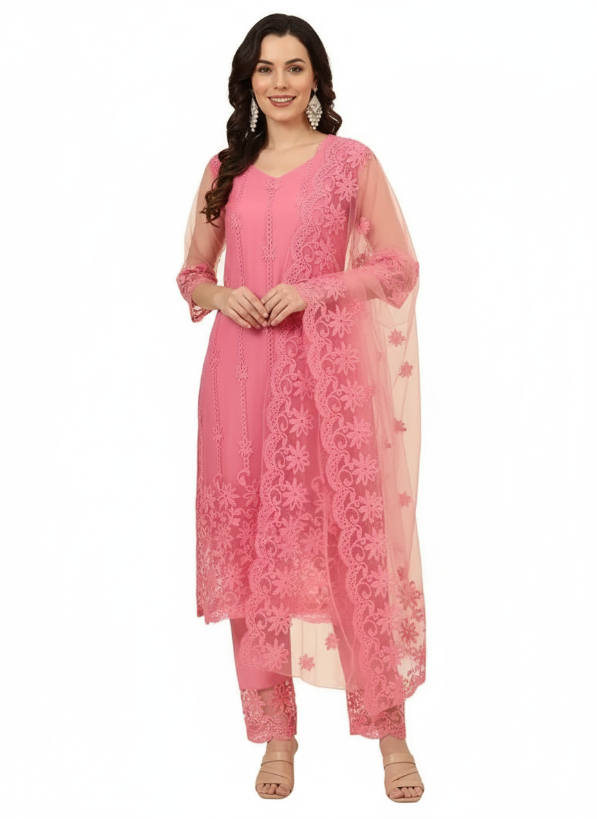 Women's Kurta Set with Dupatta & Bottomwear - Designer Ethnic Wear for Festivals