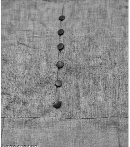 Women's Solid Cotton Gown - Traditional Grey Ethnic Wear