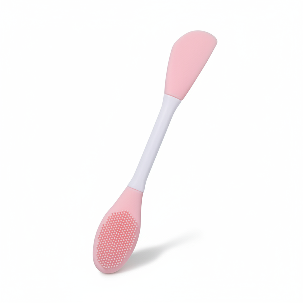 Double-Headed Silicone Face Mask Brush - Facial Cleansing & Application Tool