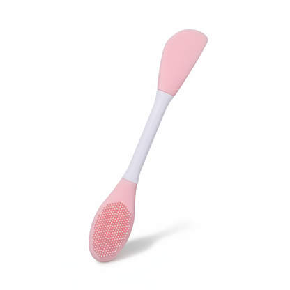 Double-Headed Silicone Face Mask Brush - Facial Cleansing & Application Tool