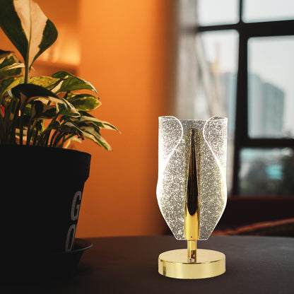 Luxury Crystal Table Lamp with USB Charging – LED Decorative Lamp ( 1pcs)