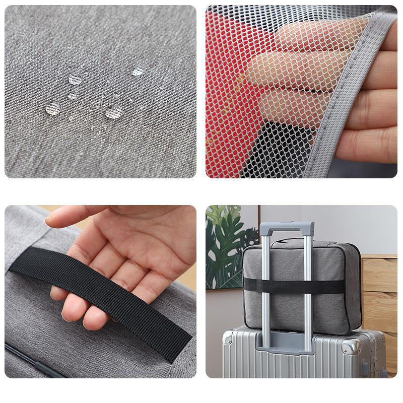 Premium Waterproof Travel Organizer Bag - Portable Storage for Passport, Cards & Papers