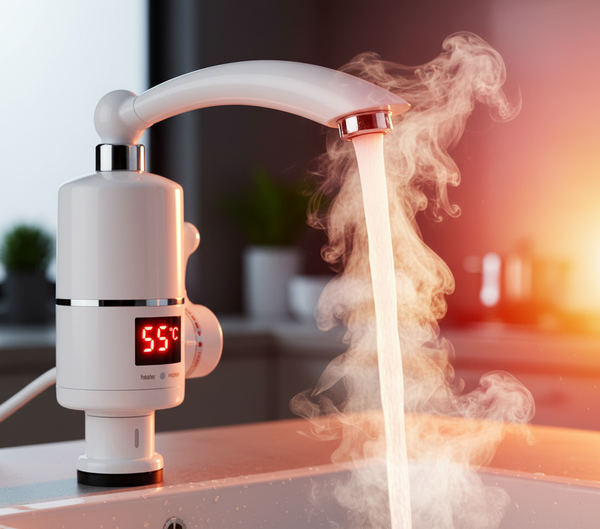 Instant Heating Electric Water Heater Faucet - Digital Temperature Display & Leak-Proof Design