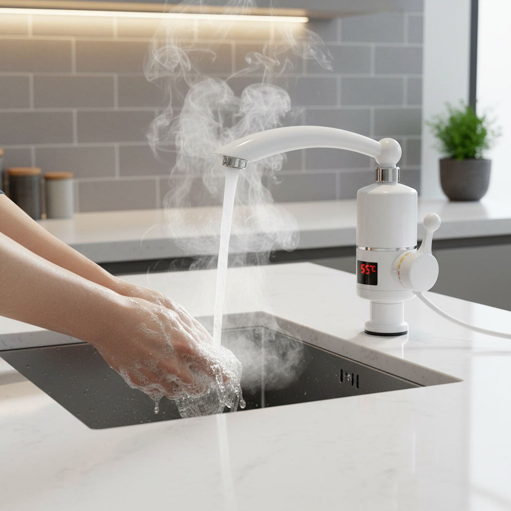 Never Wait for Hot Water Again - Instant Electric Heating Faucet with Digital Display